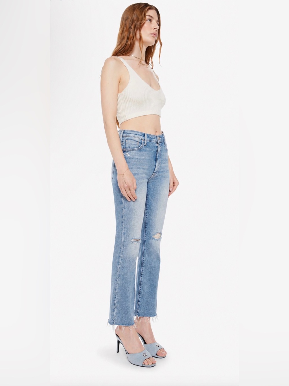 New MOTHER The Hustler Ankle Fray Jeans – Size 32 (Not Plus Size)
